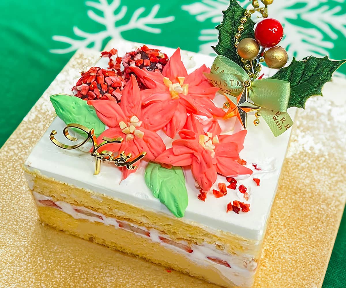 いちごのクリスマスデコレーションケーキ